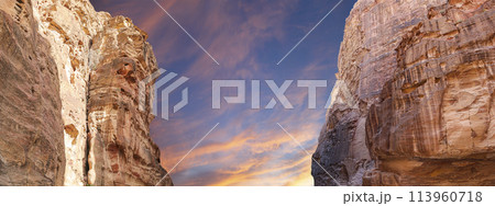 Mountains of Petra, Jordan, Middle East. Petra has been a UNESCO World Heritage Site since 1985 Mountains of Petra, Jordan, Middle East. Petra has been a UNESCO World Heritage Site since 1985 113960718