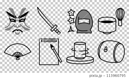 日本傳統文化圖標集 113960795