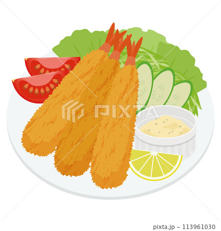 エビフライのイラスト エビフライのイラスト 113961030