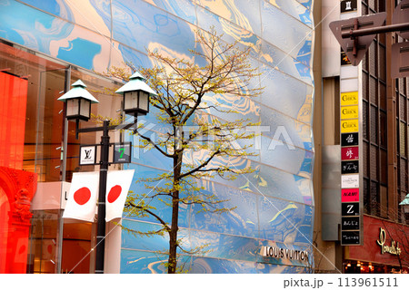 外壁がお洒落な並木通り銀座七丁目のブランド店 外壁がお洒落な並木通り銀座七丁目のブランド店 113961511