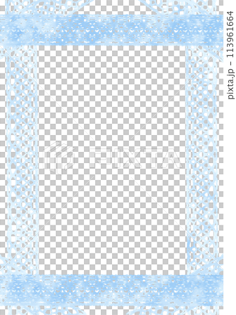 Kirigami 藍色蕾絲絲帶框架 113961664