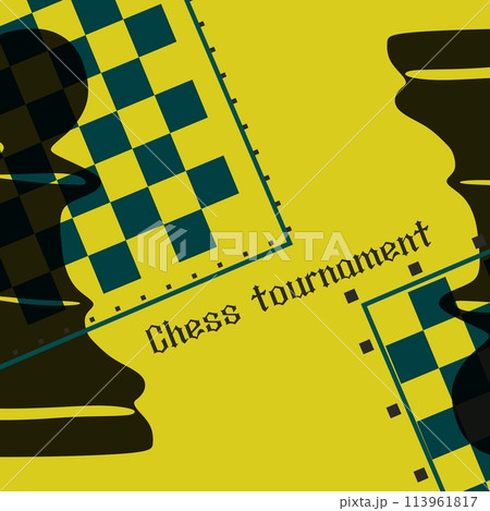 Vector illustration about chess tournament. Flyer design for chess tournament, match, game Vector illustration about chess tournament. Flyer design for chess tournament, match, game 113961817