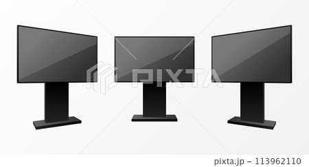 編集可能なデジタルサイネージ（リテールメディア）のモニターイメージ 113962110