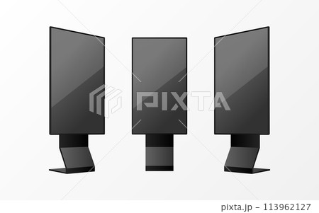 編集可能なデジタルサイネージ（リテールメディア）のモニターイメージ 113962127