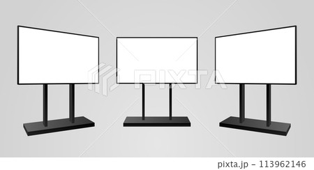 編集可能なデジタルサイネージ（リテールメディア）のモニターイメージ 113962146