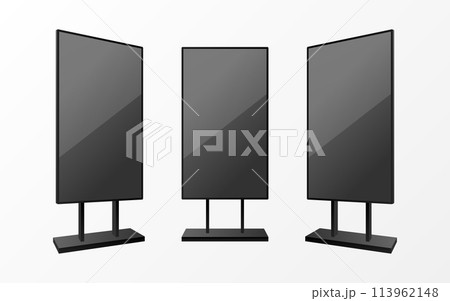 編集可能なデジタルサイネージ（リテールメディア）のモニターイメージ 113962148