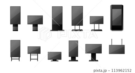 編集可能なデジタルサイネージ（リテールメディア）のモニターイメージ 113962152