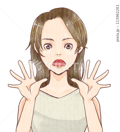 驚いている女性 驚いている女性 113962261