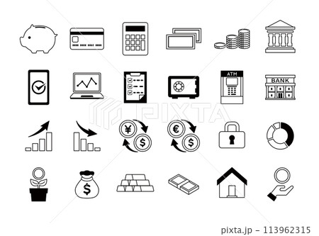 お金・投資に関するアイコンセット 113962315