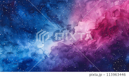 watercolor of space background. illustration background. watercolor of space background. illustration background. 113963446