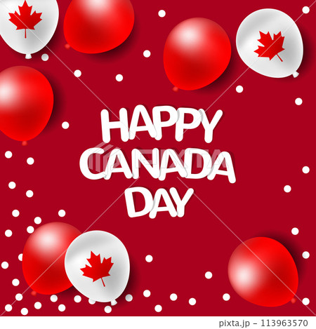 Party balloons for national day of Canada 113963570