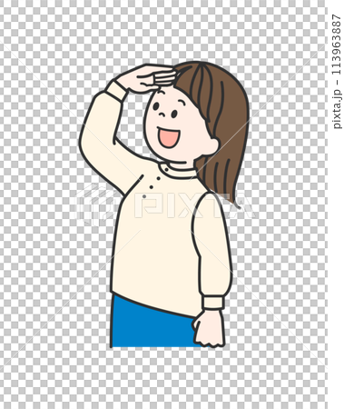 A woman looking up 113963887