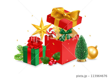 Christmas illustration in realistic style Christmas illustration in realistic style 113964676