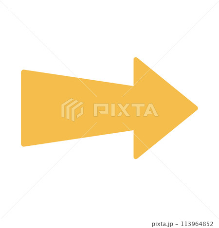 Yellow Arrow Simple Yellow Arrow Standard Arrow Yellow Arrow Png illustration Yellow Element Design 113964852