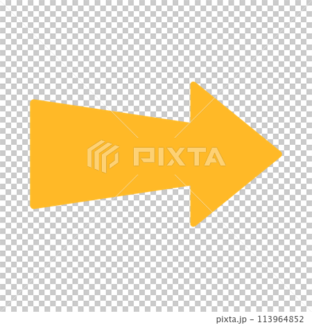Yellow Arrow Simple Yellow Arrow Standard Arrow Yellow Arrow Png illustration Yellow Element Design 113964852