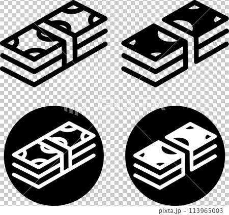 Banknotes icon set Banknotes icon set 113965003