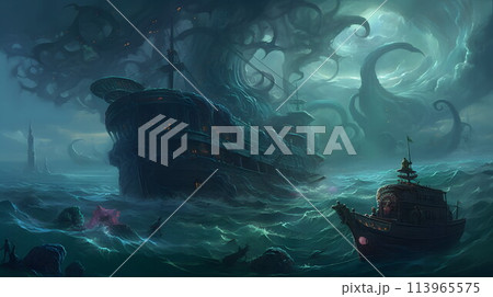 異世界を航海する舟 No.015　AI生成画像 113965575