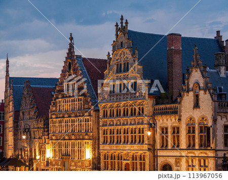 the city of Gent in Belgium at night 113967056