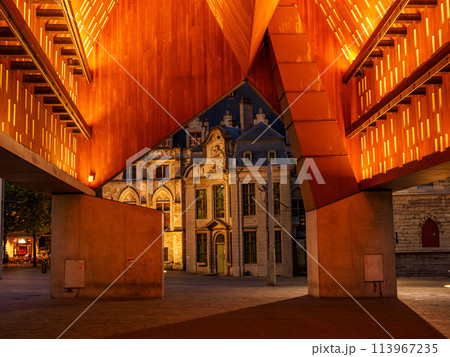 the city of Gent in Belgium at night 113967235