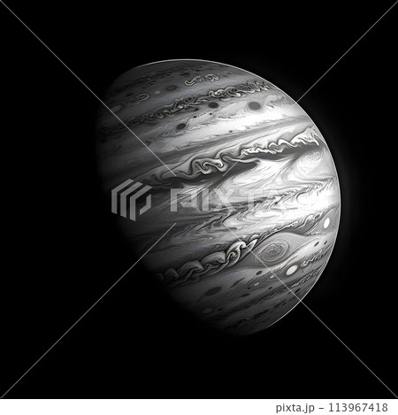 木星：美しい縞模様の大惑星 No.003　AI生成画像 113967418