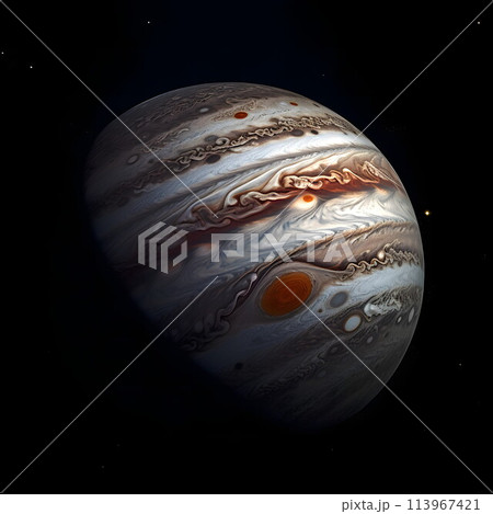 木星：美しい縞模様の大惑星 No.005　AI生成画像 113967421