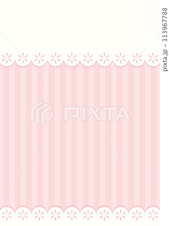 レース風の白とピンクの背景ベクターイラスト 113967788