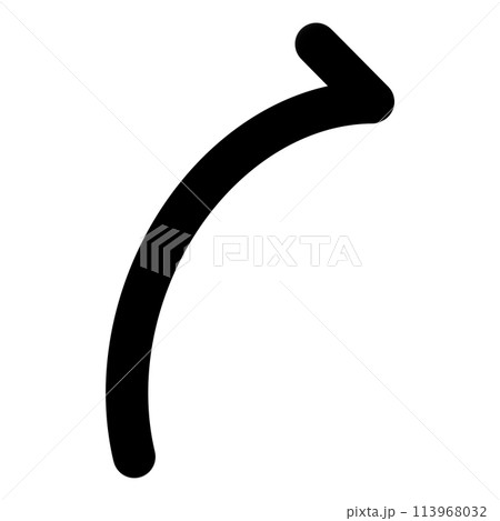 Black Curved Arrow Black Minimal Arrow Black Minimal Curved Arrow illustration Black Curved Arrow Black Minimal Arrow Black Minimal Curved Arrow illustration 113968032