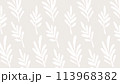 北欧デザイン葉っぱのパターン柄 北欧デザイン葉っぱのパターン柄 113968382
