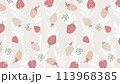北欧デザインいちごのパターン柄 北欧デザインいちごのパターン柄 113968385