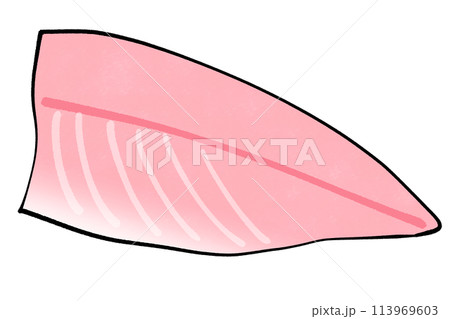魚の半身のイラスト 113969603