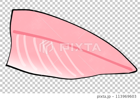 魚の半身のイラスト 113969603