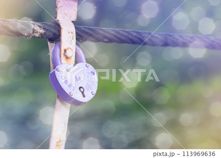 Wedding lock as heart 113969636