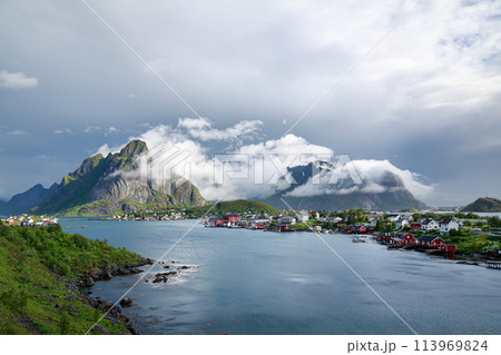 Reine Lofoten is an archipelago in the county of Nordland, Norway. Reine Lofoten is an archipelago in the county of Nordland, Norway. 113969824