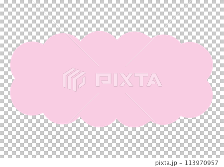 A simple pink cloud-shaped speech bubble 113970957
