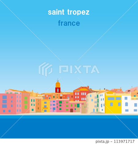 サントロペ　saint tropez　ビーチ　plage　コートダジュール　フランス 113971717