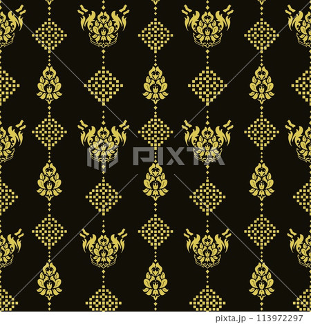 Middle East. Rich golden hues adorn intricate patterns, paying homage to the cultural heritage of the region. Against a striking black backdrop, these golden motifs stand out with unparalleled eleganc Middle East. Rich golden hues adorn intricate patterns, paying homage to the cultural heritage of the region. Against a striking black backdrop, these golden motifs stand out with unparalleled eleganc 113972297