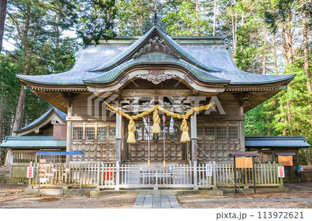 長野県駒ヶ根市赤穂の大御食神社（おおみけじんじゃ）　拝殿 113972621