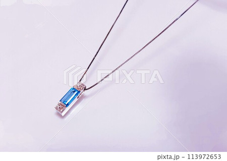 プラチナブルートパーズペンダント 113972653