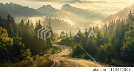 Road in the Forest, Generative AI 113973808