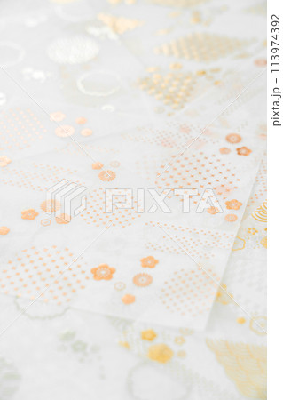 背景素材 和柄の紙 背景素材 和柄の紙 113974392