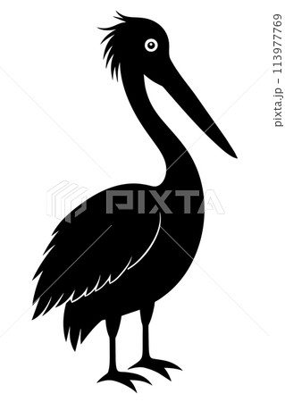 silhouette of pelican 113977769