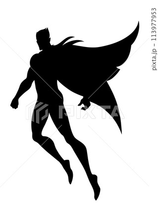 Superhero flying silhouette Superhero flying silhouette 113977953