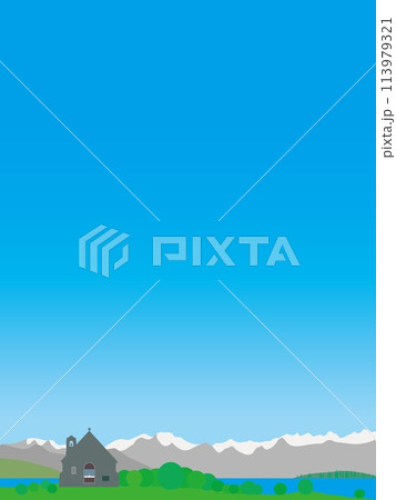 テカポ湖　lake tekapo　善き羊飼いの教会　ニュージーランド 113979321