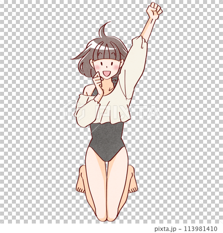 水着の女性01 113981410
