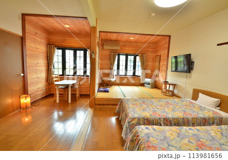 木の温もり溢れる和洋室 ゆったり過ごせる明るい客室 木の温もり溢れる和洋室 ゆったり過ごせる明るい客室 113981656