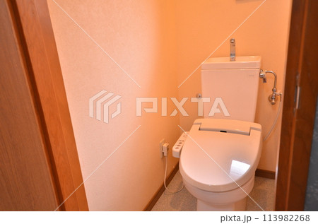 清潔感あふれるモダンなトイレ空間　快適なウォシュレット 113982268