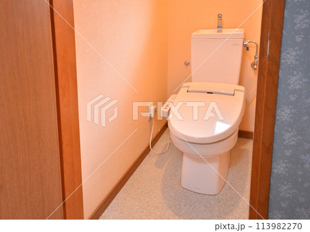 清潔感あふれるモダンなトイレ空間　快適なウォシュレット 113982270