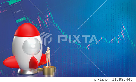 The rocket for start up Business or sci education concept 3d rendering. The rocket for start up Business or sci education concept 3d rendering. 113982440