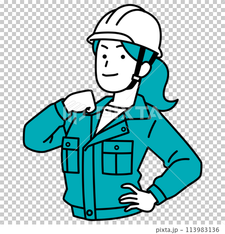 A proud female worker A proud female worker 113983136