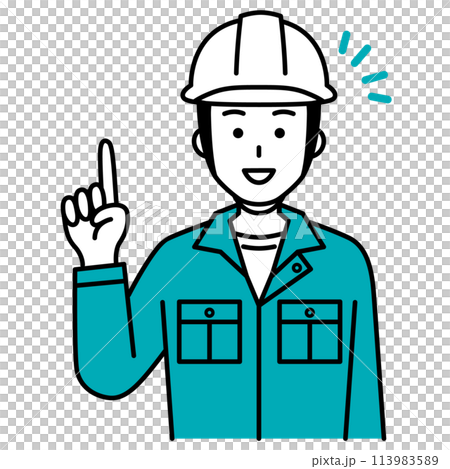 A male worker with an idea 113983589